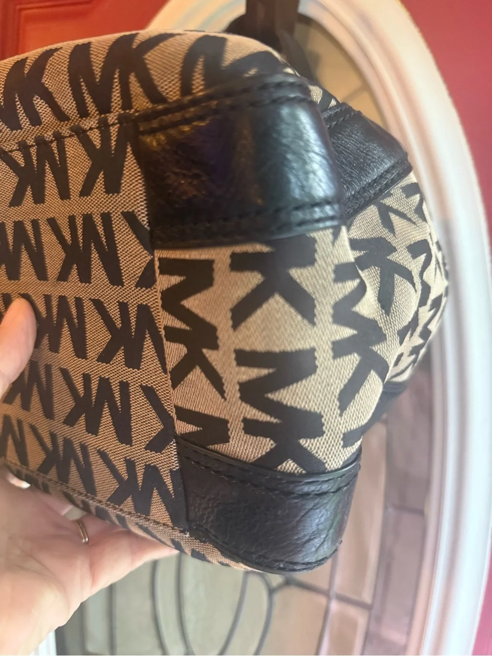 Michael Kors Ludlow Signature, Canvas and leather shoulder bag